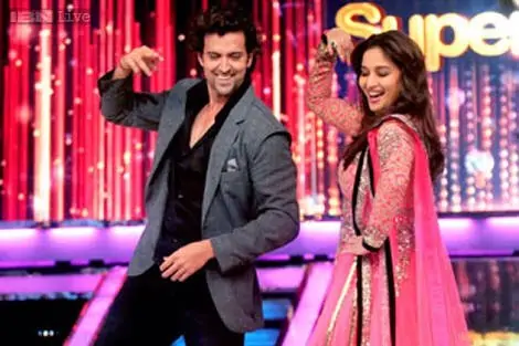 Two great dancers Madhuri Dixit Hrithik Roshan