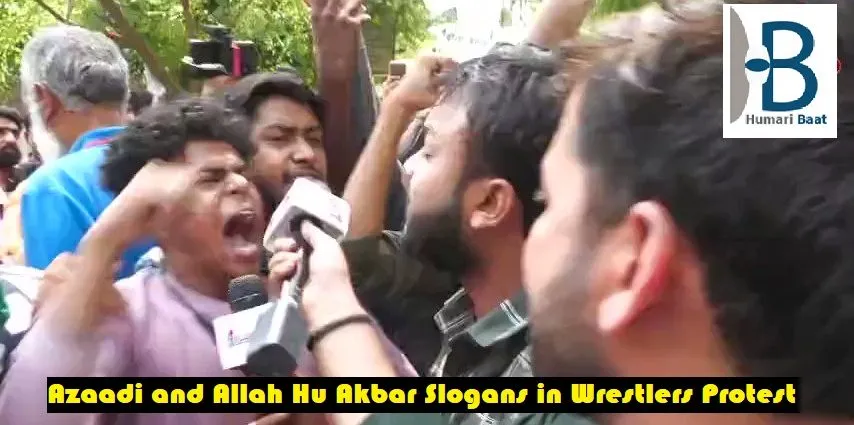 Azaadi Slogans in Wrestlers Protest