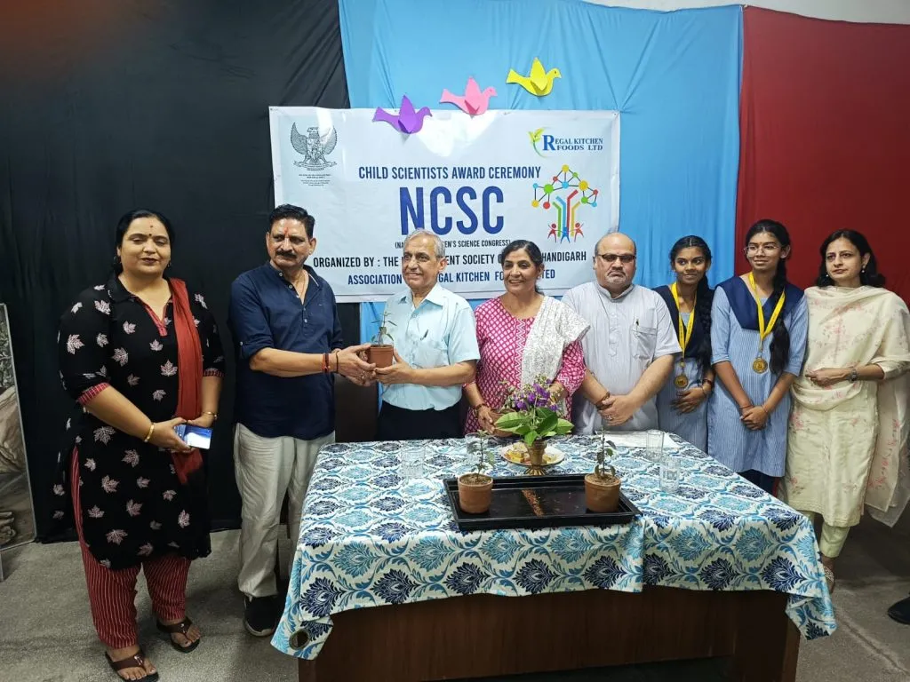 Honored Children Scientists who represented Chandigarh in National Children's Science Congress