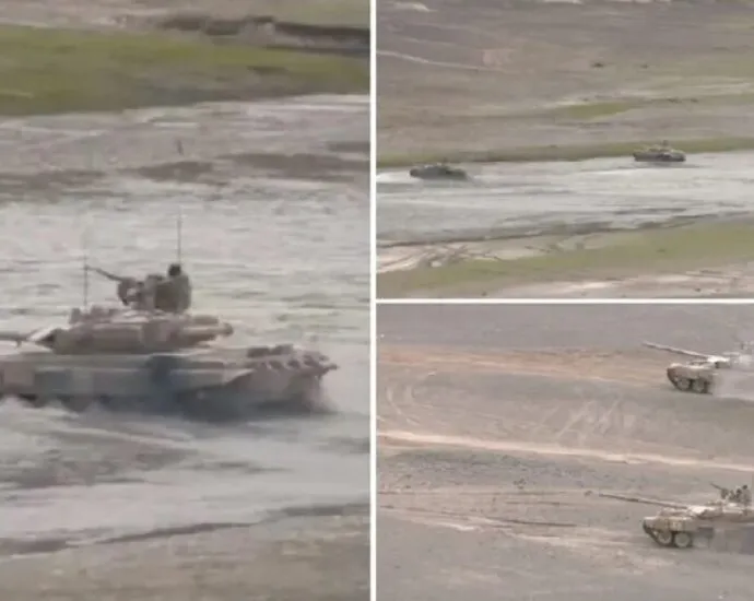 Soldiers Tank Meets Accident